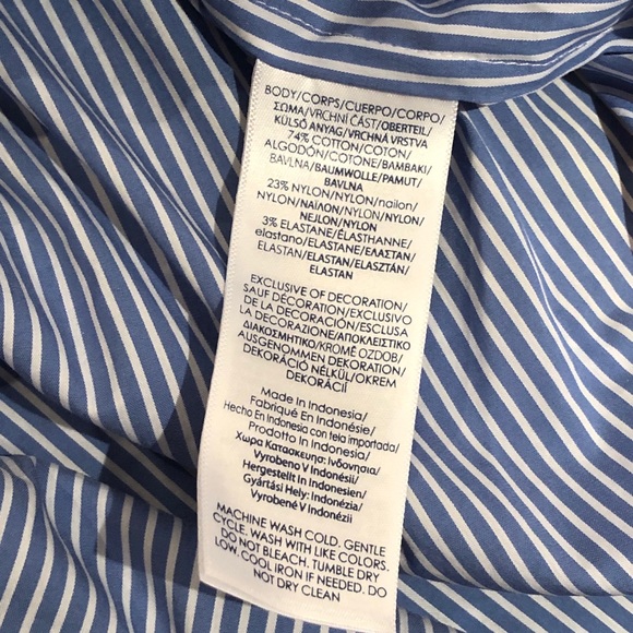 CHAPS | Chan Embroidered Stripe Tunic Top - Picture 8 of 8